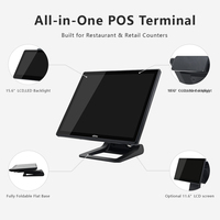 Terminal de Caja Registradora con Pantalla Táctil Capacitiva de 17 Pulgadas, con Intel I5, Sistema Operativo Windows y Base Plegable