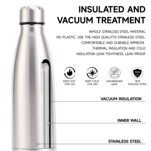 ขวดน้ำสแตนเลสสุญญากาศแบบรักษ์โลก ขนาด 1 ลิตร เก็บความเย็นได้นาน 24 ชั่วโมง เหมาะสำหรับใส่เครื่องดื่มโคล่า  แบบเปล่าสำหรับงานซับลิเมชั่น - Product Image 4