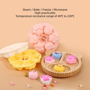 Stampi in Silicone 3D a Forma di Animali e Cartoni Animati per Alimenti per Bambini, Torte, Gelati, Riutilizzabili e Pieghevoli, Personalizzabili per la Festa della Mamma - Product Image 3