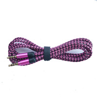 Câble audio tressé en PVC ou nylon 3,5 mm mâle-mâle, connecteur stéréo RCA, adaptateur électrique, haut-parleur, microphone, câble audio AUX pour voiture