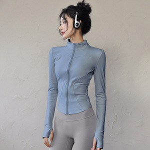 Chaqueta Deportiva de Yoga Ligera y Transpirable con Cuello Alto y Ajuste Delgado, de Secado Rápido, para Gimnasio - Product Image 5