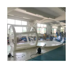 पोर्टेबल आउटडोर पीवीसी inflatable पारदर्शी गुंबद बुलबुला गुब्बारा तम्बू पार्टी बुलबुला तम्बू घर बच्चों के लिए