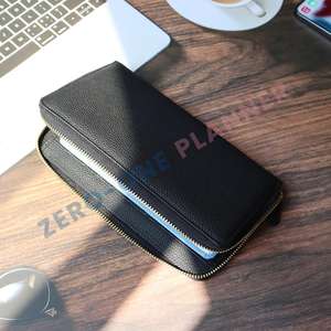 Agenda Personalizada con Cierre, de Cuero Vegano PU, Color Negro Guijarro, con Espacio para Cuaderno, Planificador, Organizador para <span class=keywords><strong>Hobonichi</strong></span> Weeks - Product Image 4