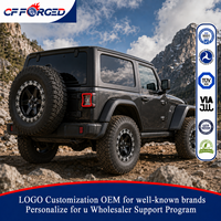 Jantes de camion tout-terrain forgées monobloc de haute qualité personnalisées, 17, 18, 20 pouces, noir brillant, 5x127, pour Jeep Wrangler JL 2 portes