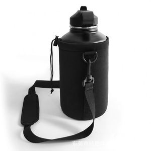 Porte-bouteille d'eau en néoprène avec sangle pour randonnée, sac banane, pochette isotherme vierge pour bouteille courte - Product Image 4
