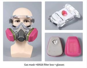 หน้ากากนิรภัยครึ่งหน้าโพลีคาร์บอเนต6200 + 60926หน้ากากป้องกันฝุ่นพร้อมแว่นตานิรภัย - Product Image 5