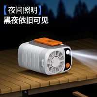 YOKOSI Nouveau Ventilateur Portable Extérieur Haute Vitesse en Plastique, Batterie 6000mAh, Recharge USB, Mains Libres, Silencieux 29dB, Prise en Charge Anglaise