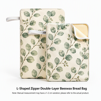 Sac à pain en lin réutilisable personnalisé en usine, sacs à pain au levain en coton pur et cire d'abeille pour pain fait maison