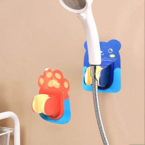 Cartoon Shower Head Holder Suction Cup Adjustable Bathroom Accessory Bear Cat Paw Design - Product Image 1