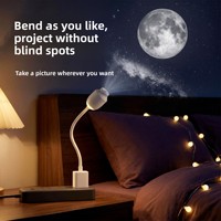 Projecteur USB amélioré Ciel Étoilé avec 3 diapositives interchangeables, Lampe de Projection Galaxie Lune Saturne pour Chambre, Maison, Voiture