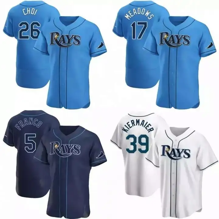 Großhandel Hochwertige neue Saison Tampa Bay Ray 5 Franco US Amerika ALLE Teams Stickerei Hochwertiges Baseball-Trikot