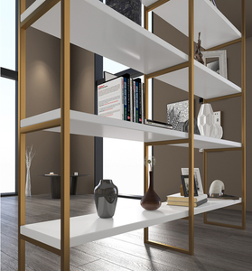 ชั้นวางของโลหะติดผนังแบบลอยแขวนโบราณชั้นวางหนังสือติดผนังแบบแขวน4ชั้นสำหรับบ้านสำนักงานหรือห้องนั่งเล่นเฟอร์นิเจอร์ - Product Image 5