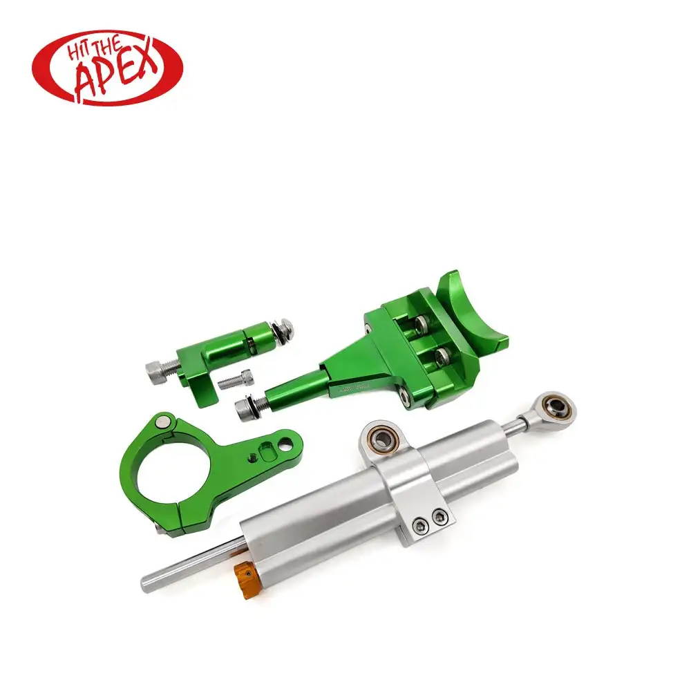 Steering Damper For KAWASAKI NINJA 300R Z1000R CNC cutting Aluminum Alloy Stabilizer Set Linear Reversed With Mounting Bracket