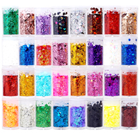 Paillettes holographiques épaisses Xucai, sequins hexagonaux mélangés, paillettes colorées pour l'art des ongles, flocons de résine époxy, décoration artisanale, fournitures de maquillage DIY