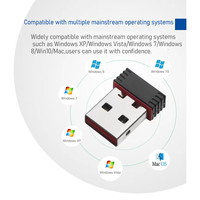 Adaptateur WiFi USB 150 Mbps, carte réseau sans fil, clé USB, bande 2,4 GHz, 802.11N, mini récepteur USB, récepteur Ethernet LAN avec lecteur de CD