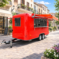 Etodevice Remorque de cuisine mobile colorée de 5 m (16,4 pi) très populaire, remorque de concession alimentaire à vendre