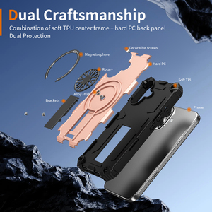 Chống Sốc Armor trường hợp điện thoại 4-góc gia cố thiết kế được xây dựng trong đứng thần tài spinner Đồ chơi cho căng thẳng cứu trợ cho iPhone 16 trường hợp - Product Image 6
