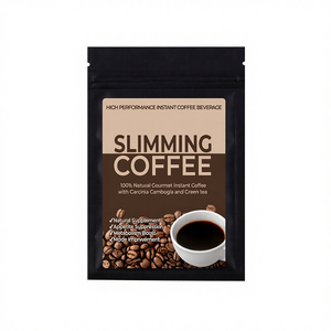 Poudre de café instantané minceur 3-en-1 faible en calories - Qualité supérieure, 20 sachets par boîte |   Goût neutre et emballage personnalisé - Product Image 5