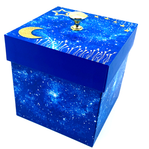 Scatola Regalo Esplosiva Blu Stile <span class=keywords><strong>Ins</strong></span> Hot per Compleanno, Sorpresa, Foto, Cosmetici, Torta, Cubo Esplosivo, Scatola Regalo a Farfalla - Product Image 5