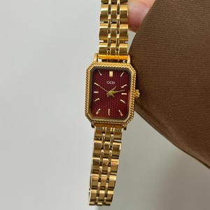 GEDI Retro Small Square Plate Steel Strip Women's Watch <b>Light</b> Niche High-end Feeling Quartz Watch Versatile Fashion Style - Product Image 3