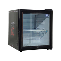 Mini-réfrigérateur portable électrique Meisda SC52 52L avec compresseur, pour usage commercial, hôtelier et domestique, idéal pour boissons et bières, avec porte coulissante.