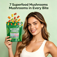 OEM 8-in-1 Mushroom Blend Gummies Gemengde Fruit Smaak Bevat Leeuwenmanen, Ashwagandha & Diverse Paddenstoelenextracten 80 stuks