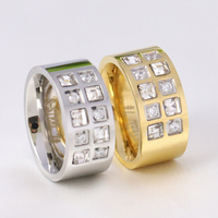 10mm Edelstahl-Kanalring-Rohling zum Einlegen von Kubischem Zirkonia für Damen-Eheringe
