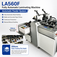 Machine à plastifier le papier LA560F à alimentation automatique à grande vitesse 30 m/min avec chauffage à l'huile