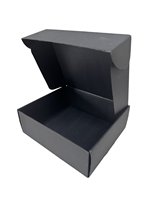 Boîtes en carton ondulé noir de luxe personnalisées avec logo, boîtes cadeaux haut de gamme pour l'expédition et l'emballage de parfums