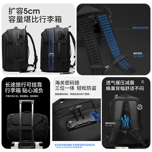 Electric Vacuum <b>Backpack</b> For <b>Men</b> Large Capacity 16 Inch Laptop Business Travel Commuting Multifunctional Design - Product Image 5