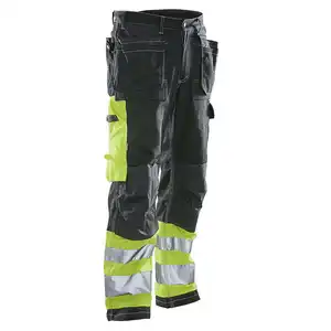 High Visibility Top Selling Male Work Wear Construction Work Uniform Fluorescent Reflective Multi Pockets Workwear Pants