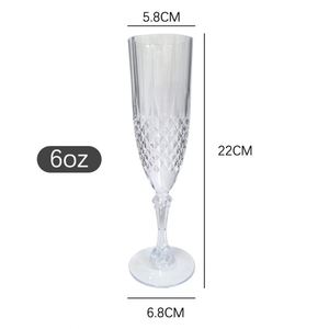 Transparent Crystal <b>Clear</b> Retro <b>Plastic</b> Disposable Wine Goblet Eco-Friendly Reusable Portable 180ml Capacity for Party Supplies - Product Image 3