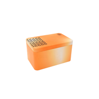 Usine design créatif haut de gamme personnalisé simple boîte d'emballage bouteille de parfum carton orange boîte en fer blanc ensemble