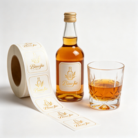 Autocollants personnalisés pour bouteilles de parfum, design imprimé, estampage à chaud or de luxe, logo adhésif, décalcomanies d'emballage en papier, vente en gros