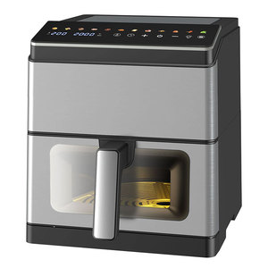 Aifa prix d'usine 5L 5.5L 6L 7L 8L acier inoxydable manuel sans huile grand écran tactile LED 360 Visible Widow friteuse à air numérique - Product Image 5