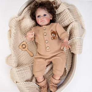 <span class=keywords><strong>Tutina</strong></span> ricamata <span class=keywords><strong>orsacchiotto</strong></span> <span class=keywords><strong>neonato</strong></span> per <span class=keywords><strong>tutina</strong></span> a manica lunga per bebè body body per bambini a maglia tinta unita per 0-24 mesi - Product Image 3