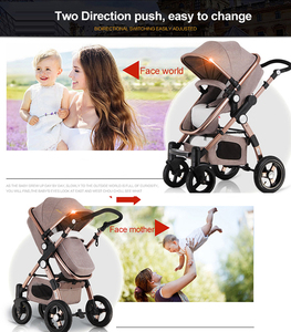 China En1888 Folding Travel Baby Carriage 4 in 1 Leather Pushchair Poussette Kinderwagen Luxury <strong>Pram</strong> 3 in 1 Stroller for Baby - Product Image 6