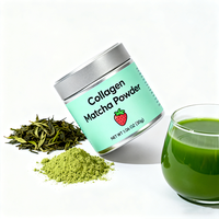 Thé vert matcha de qualité cérémonielle à étiquette privée personnalisée, poudre de thé vert matcha biologique 30g/boîte, collagène matcha