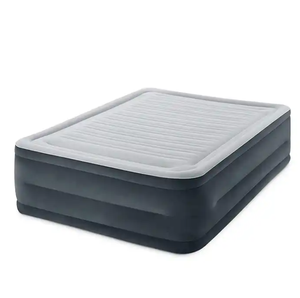 <span class=keywords><strong>Matelas</strong></span> pneumatique gonflable floqué double taille <span class=keywords><strong>avec</strong></span> pompe à air intégrée pour le camping intérieur et extérieur - Product Image 1