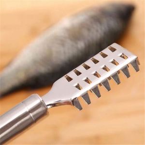 Écailleur à poisson en acier inoxydable, râpe à écailles, outils de cuisine pour fruits de mer, écologique, élimination rapide des écailles, éplucheur de poisson, compatible four - Product Image 3