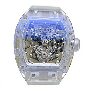 Reloj Mecánico de Cristal Luminoso a Prueba de Agua de Súper Calidad, Movimiento Tourbillon RM56-02 de Fábrica Europea, Reloj Esqueleto de Cristal Transparente - Product Image 1