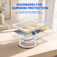 Protège-cartes magnétique robuste en PC épais pour cartes à collectionner, présentoir de jeu, protection transparente, support de téléphone