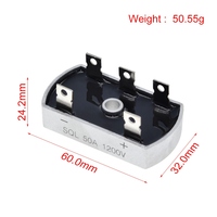 Prix usine 50A 1200V Boîtier métallique en aluminium Redresseur à pont de diodes triphasé 50Amp Module SQL50A