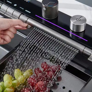 Fregadero Rectangular Multifuncional de Acero Inoxidable 304, Fabricado a Máquina, con Siete Llaves, Montaje Inferior, Moderno, de una Sola Tina, con Superficie Nano - Product Image 4