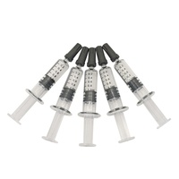 Étui cadeau magnétique en plastique avec étiquette personnalisée, seringue en verre Luer Lock de 1 ml pour huile