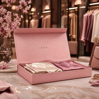 Individuelles Logo Flache Sakura Rosa Versandbox Umweltfreundliche Wellpappe Recycelbare Versandverpackung für Kleidung Geschenk