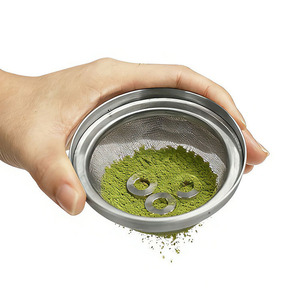 Recipiente <span class=keywords><strong>de</strong></span> Acero Inoxidable <span class=keywords><strong>de</strong></span> 300 ml para Tamizar Matcha, Recipiente <span class=keywords><strong>de</strong></span> Almacenamiento <span class=keywords><strong>de</strong></span> Té en Polvo <span class=keywords><strong>de</strong></span> Malla Fina con Anillos Agitadores - Product Image 3