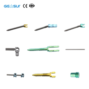 <span class=keywords><strong>Tornillo</strong></span> Pedicular Monoaxial Geasure (Doble Rosca) Instrumento Quirúrgico Posterior de Aleación de Titanio para Columna Vertebral Sistema de Fijación 5.5 Clase III - Product Image 1