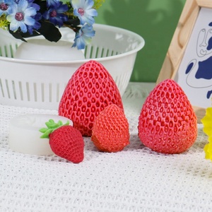 Khuôn Nến Dâu Tây Khuôn Silicon Làm Bánh Sô Cô La Xà Phòng Thủ Công Sáng Tạo Mài Mòn Nến Hương Liệu Trái Cây Tự Làm - Product Image 4