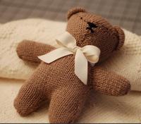 Ours en peluche tricoté à la main, crochet, animaux en peluche mignons